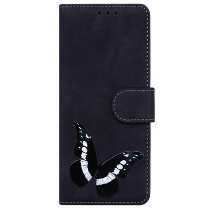 Skin-touch PU Leather Case for Nokia C22 Butterfly Printing Wallet Phone Stand Cover