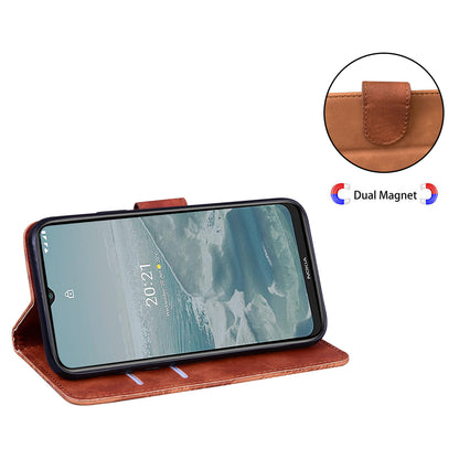 Skin-touch PU Leather Case for Nokia C22 Butterfly Printing Wallet Phone Stand Cover