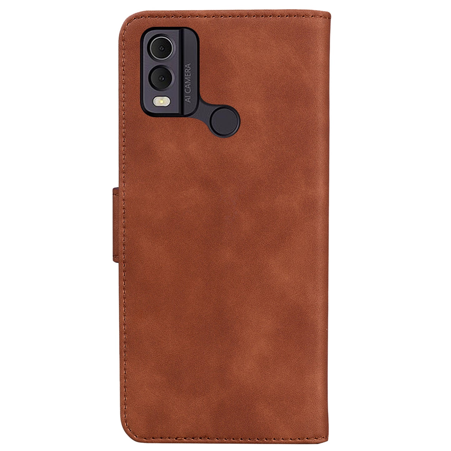 Skin-touch PU Leather Case for Nokia C22 Butterfly Printing Wallet Phone Stand Cover