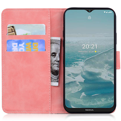 Skin-touch PU Leather Case for Nokia C22 Butterfly Printing Wallet Phone Stand Cover