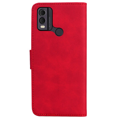 Skin-touch PU Leather Case for Nokia C22 Butterfly Printing Wallet Phone Stand Cover