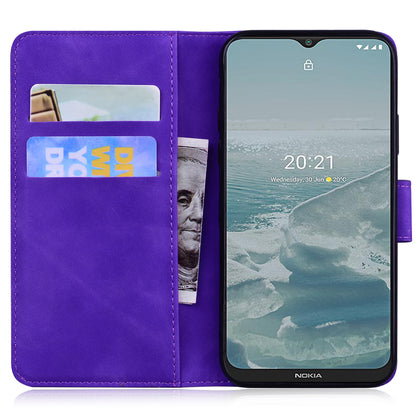 Skin-touch PU Leather Case for Nokia C22 Butterfly Printing Wallet Phone Stand Cover