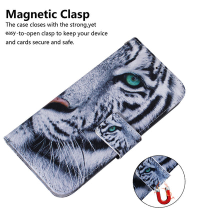 Anti-Drop PU Leather Flip Cover for Nokia C22 Pattern Printing Wallet Phone Case