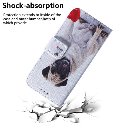 Anti-Drop PU Leather Flip Cover for Nokia C22 Pattern Printing Wallet Phone Case