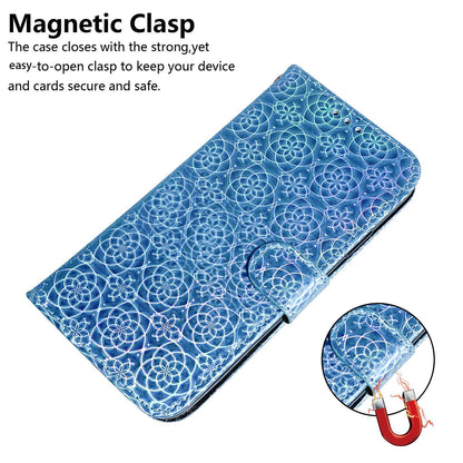 Dazzling Flower Pattern Leather Phone Case for Nokia C22 , Stand Wallet Smartphone Cover