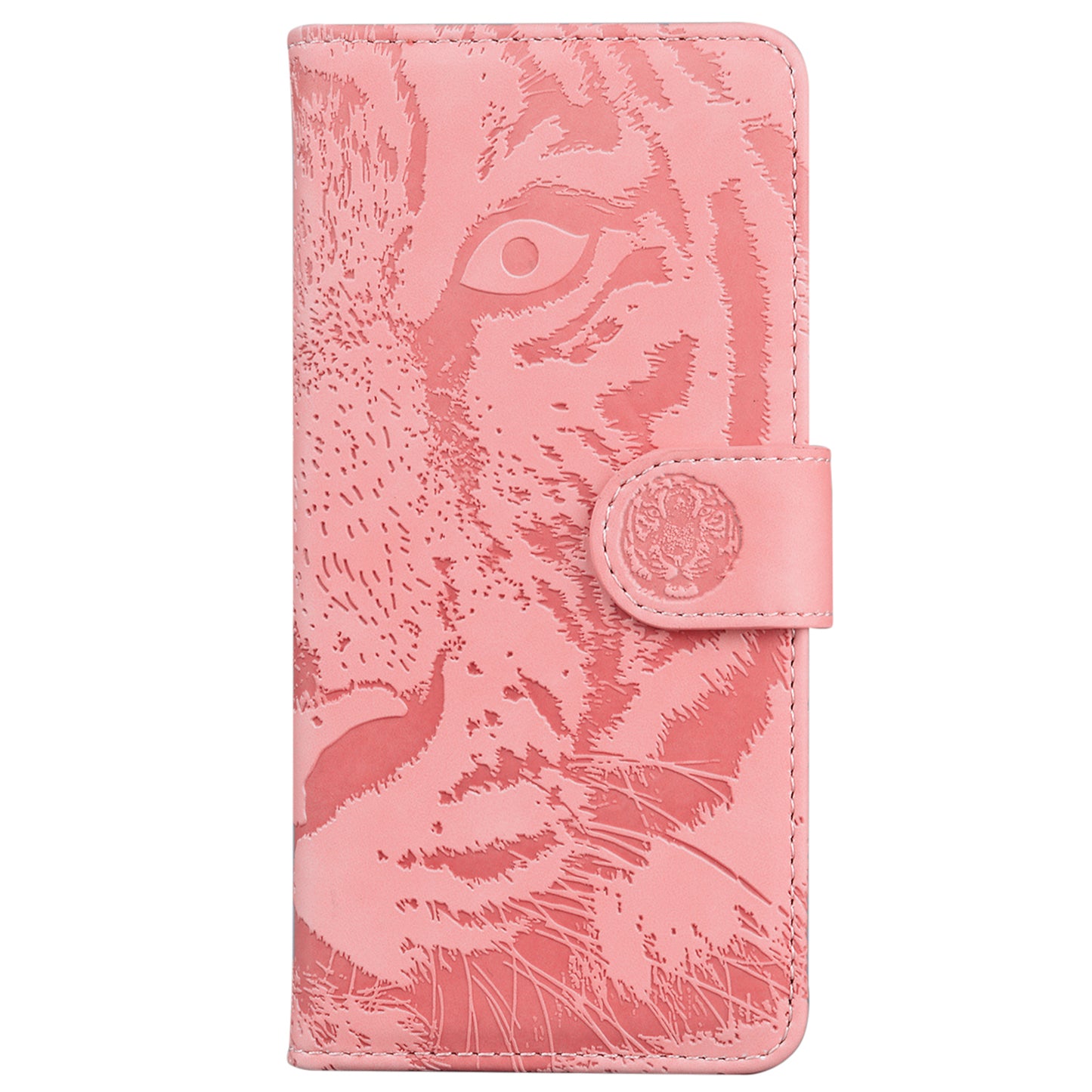 For Nokia C22 PU Leather Case Wallet Stand Shell Tiger Imprinted Pattern Phone Cover