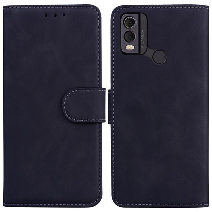 PU Leather Wallet Stand Case for Nokia C22 , Solid Color Anti-scratch Phone Cover