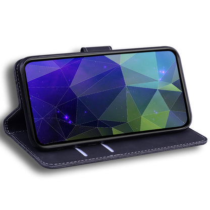 PU Leather Wallet Stand Case for Nokia C22 , Solid Color Anti-scratch Phone Cover