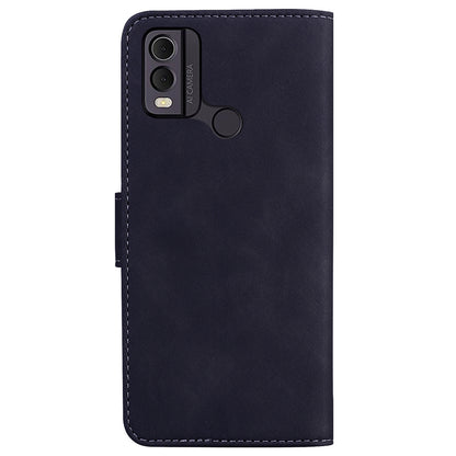 PU Leather Wallet Stand Case for Nokia C22 , Solid Color Anti-scratch Phone Cover