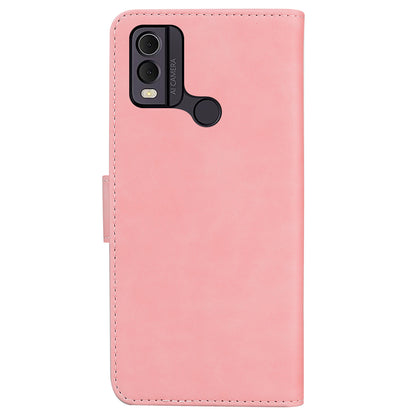 PU Leather Wallet Stand Case for Nokia C22 , Solid Color Anti-scratch Phone Cover