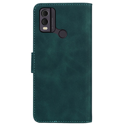 PU Leather Wallet Stand Case for Nokia C22 , Solid Color Anti-scratch Phone Cover