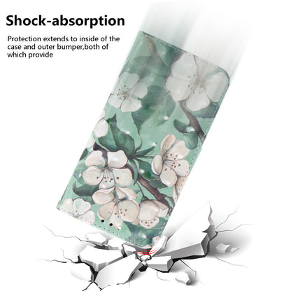 Pattern Printed PU Leather Phone Cover for Nokia C22 Anti-Scratch Wallet Phone Case with Strap