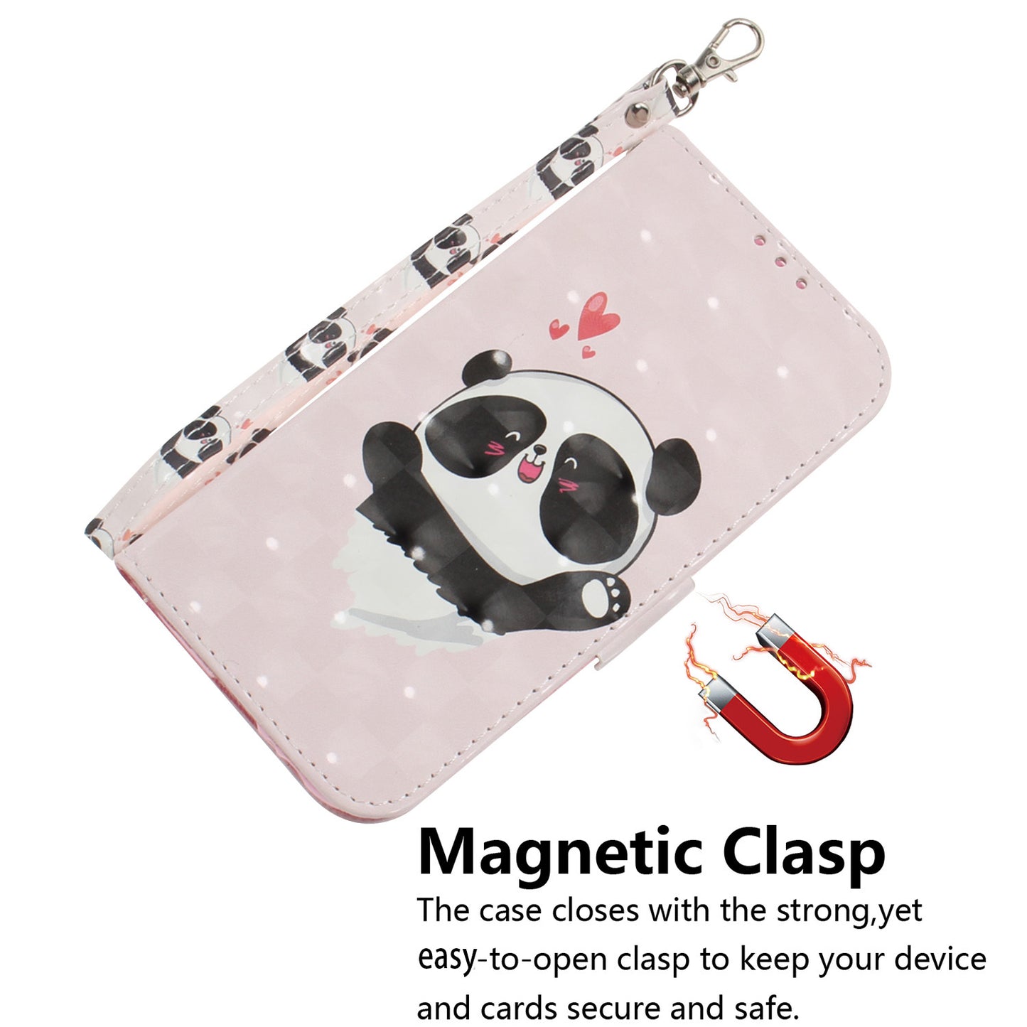 Pattern Printed PU Leather Phone Cover for Nokia C22 Anti-Scratch Wallet Phone Case with Strap
