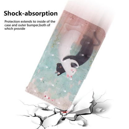 Pattern Printed PU Leather Phone Cover for Nokia C22 Anti-Scratch Wallet Phone Case with Strap