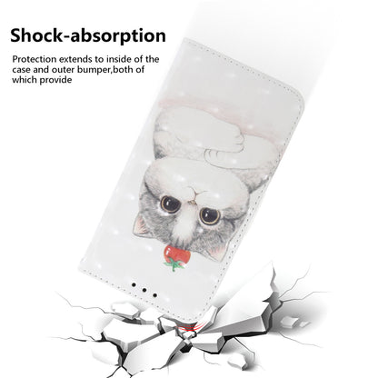 Pattern Printed PU Leather Phone Cover for Nokia C22 Anti-Scratch Wallet Phone Case with Strap