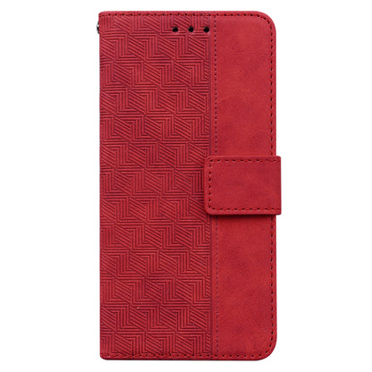 For Nokia C22 Imprinted Geometry Pattern PU Leather Stand Wallet Case Anti-Scratch Phone Cover