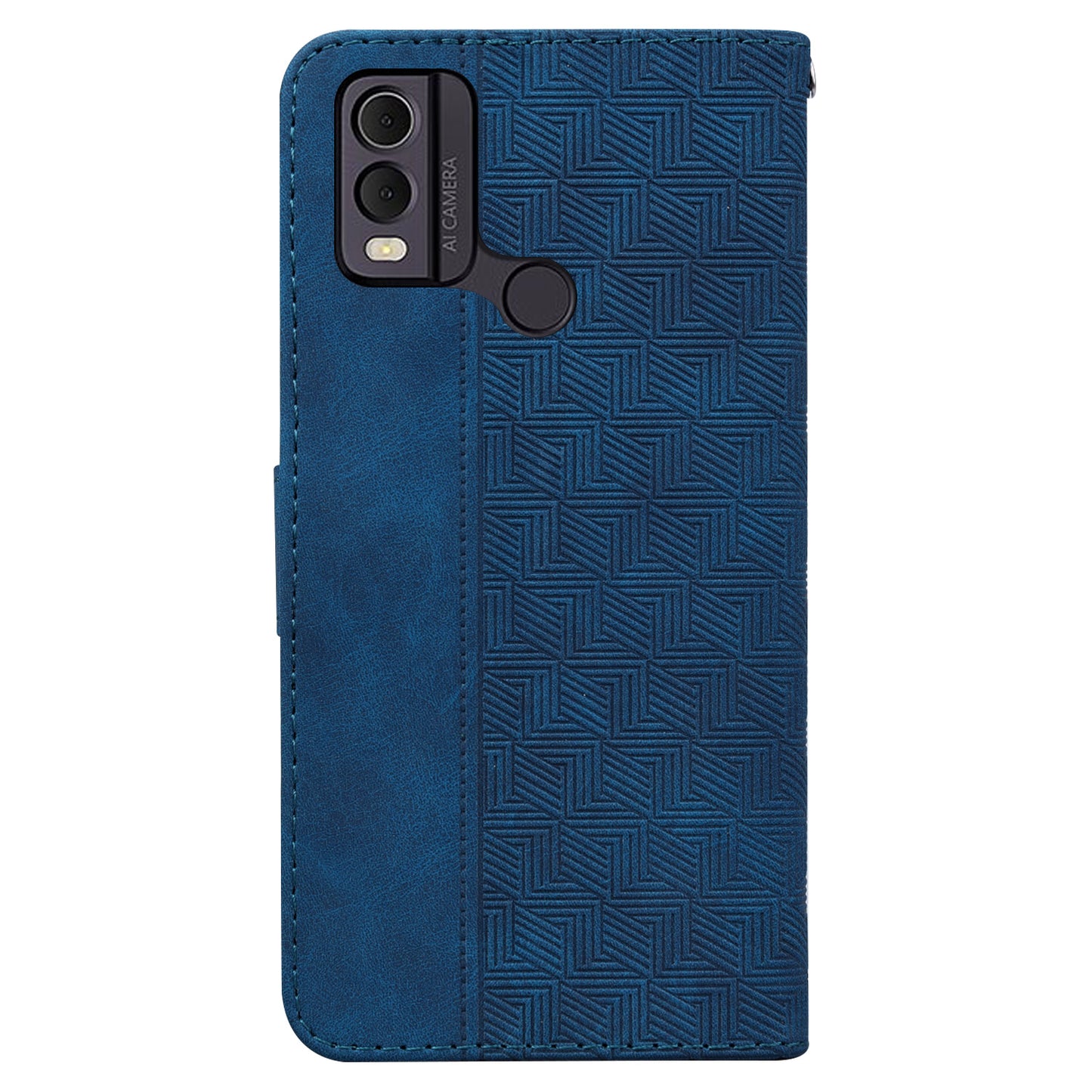 For Nokia C22 Imprinted Geometry Pattern PU Leather Stand Wallet Case Anti-Scratch Phone Cover