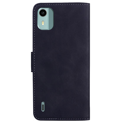 For Nokia C12 4G / C12 Pro / C12 Plus Phone Leather Case Butterfly Printing Stand Wallet Skin-touch Phone Cover