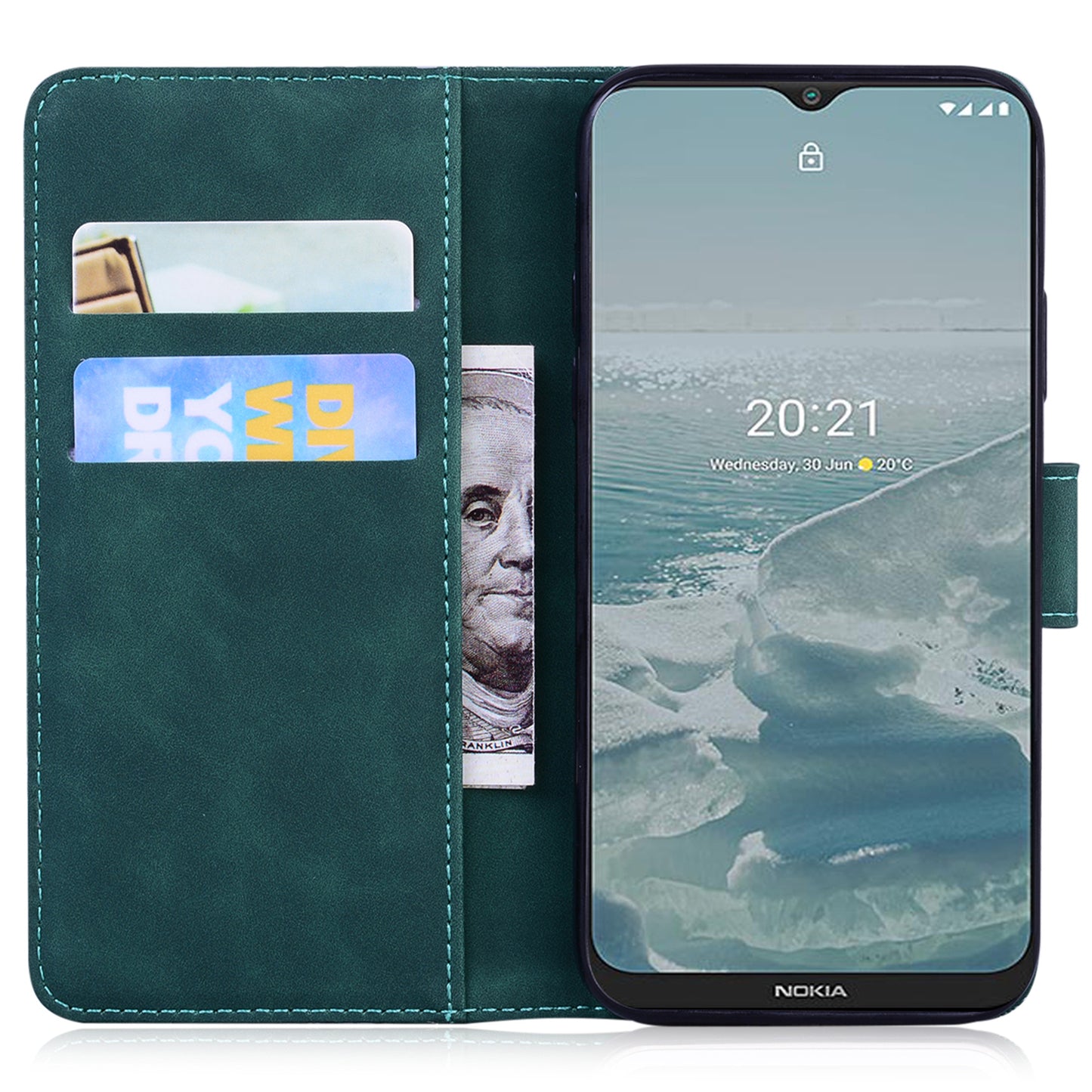 For Nokia C12 4G / C12 Pro / C12 Plus Phone Leather Case Butterfly Printing Stand Wallet Skin-touch Phone Cover