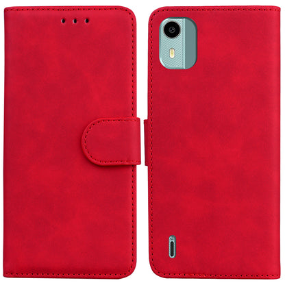 For Nokia C12 4G/C12 Plus/C12 Pro Solid Color Leather Case Flip Wallet Stand Smartphone Cover