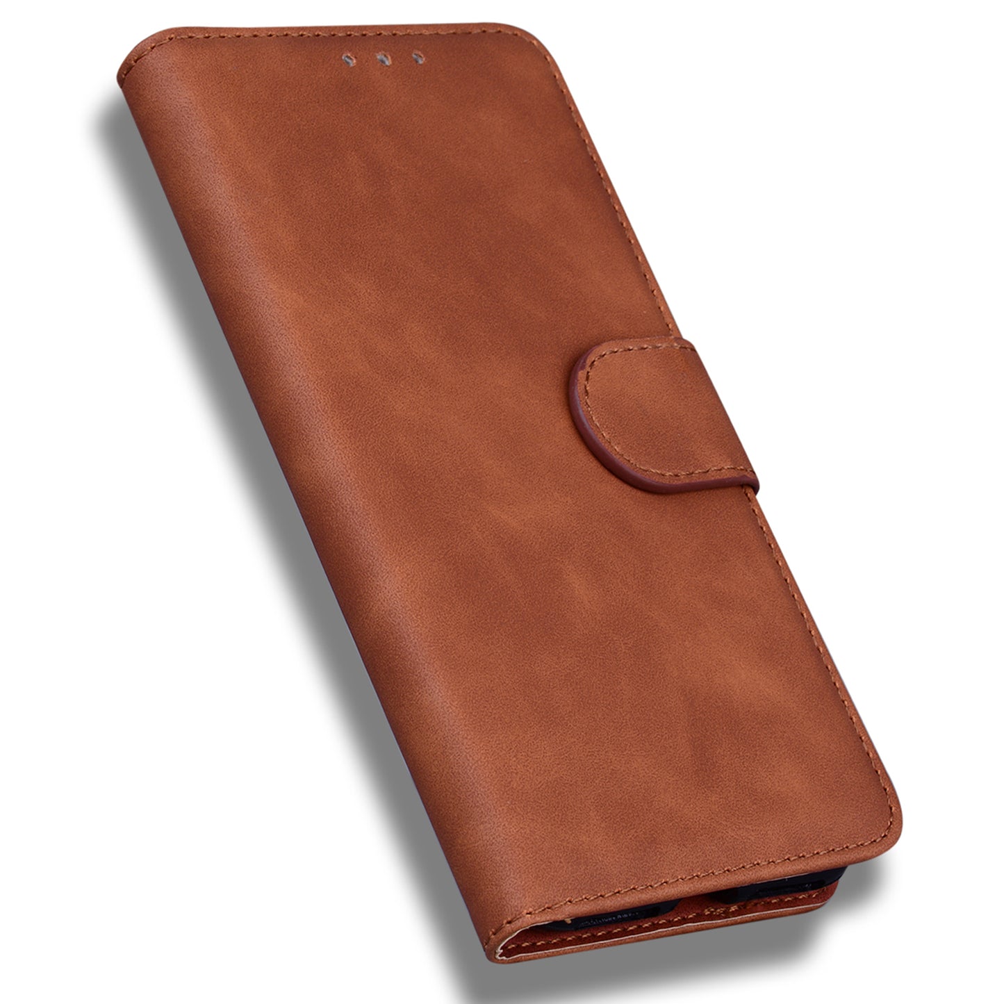 For Nokia C12 4G/C12 Plus/C12 Pro Solid Color Leather Case Flip Wallet Stand Smartphone Cover
