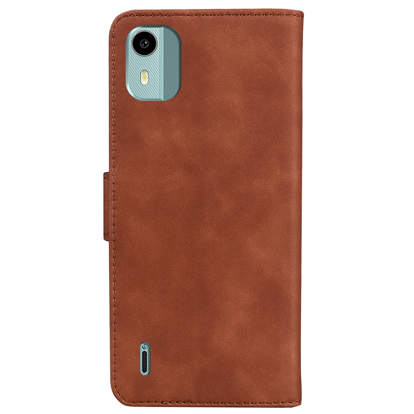 For Nokia C12 4G/C12 Plus/C12 Pro Solid Color Leather Case Flip Wallet Stand Smartphone Cover
