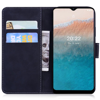 For Nokia C12 4G / C12 Pro / C12 Plus Tiger Imprinted PU Leather Case Anti-fall Phone Wallet Stand Shell