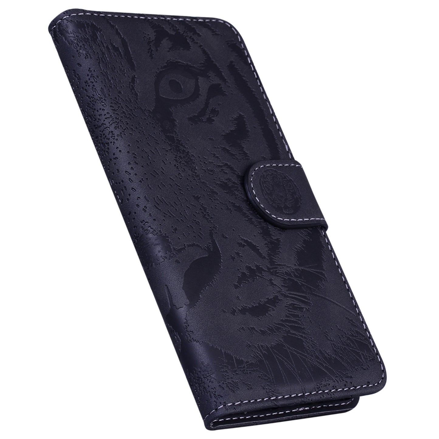 For Nokia C12 4G / C12 Pro / C12 Plus Tiger Imprinted PU Leather Case Anti-fall Phone Wallet Stand Shell