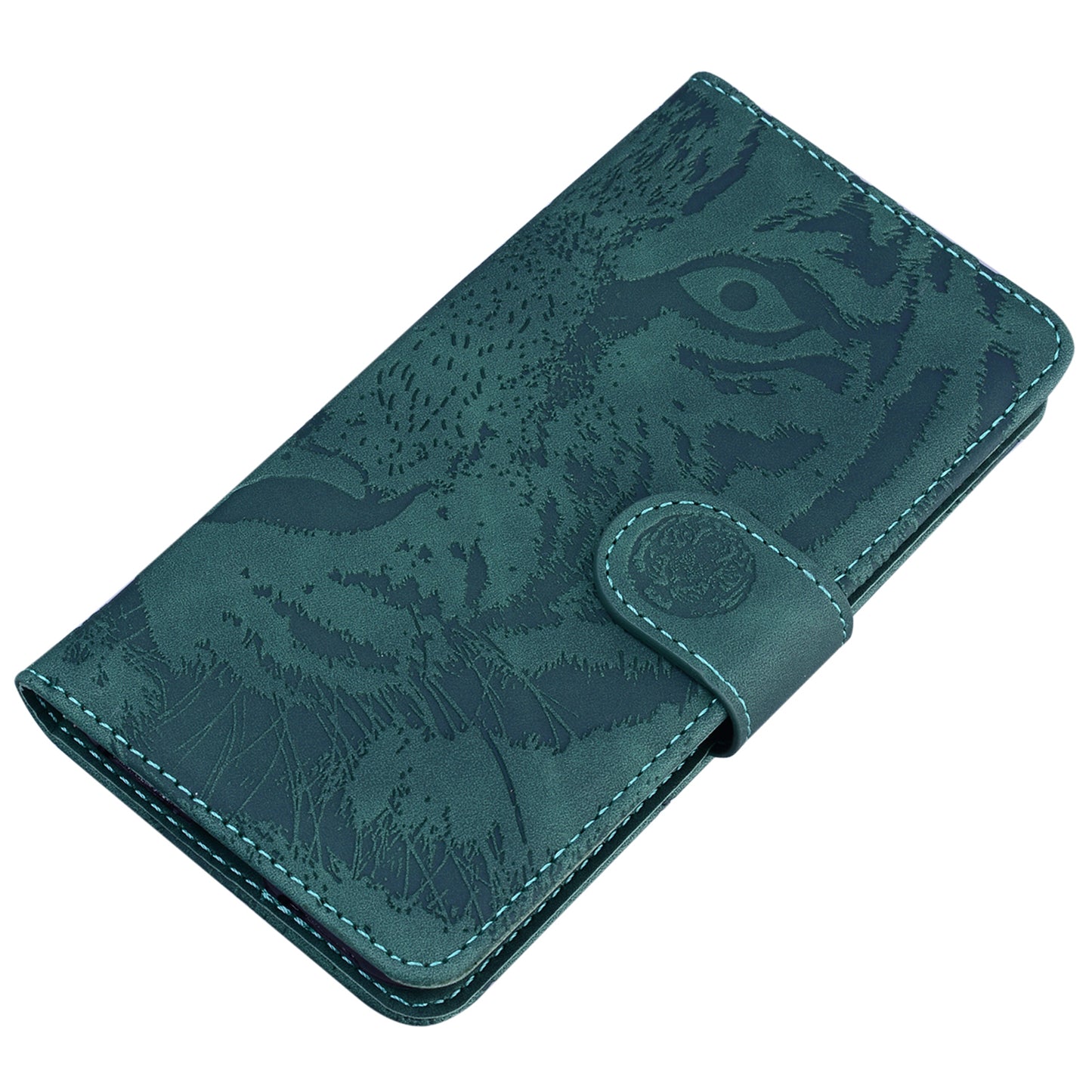 For Nokia C12 4G / C12 Pro / C12 Plus Tiger Imprinted PU Leather Case Anti-fall Phone Wallet Stand Shell