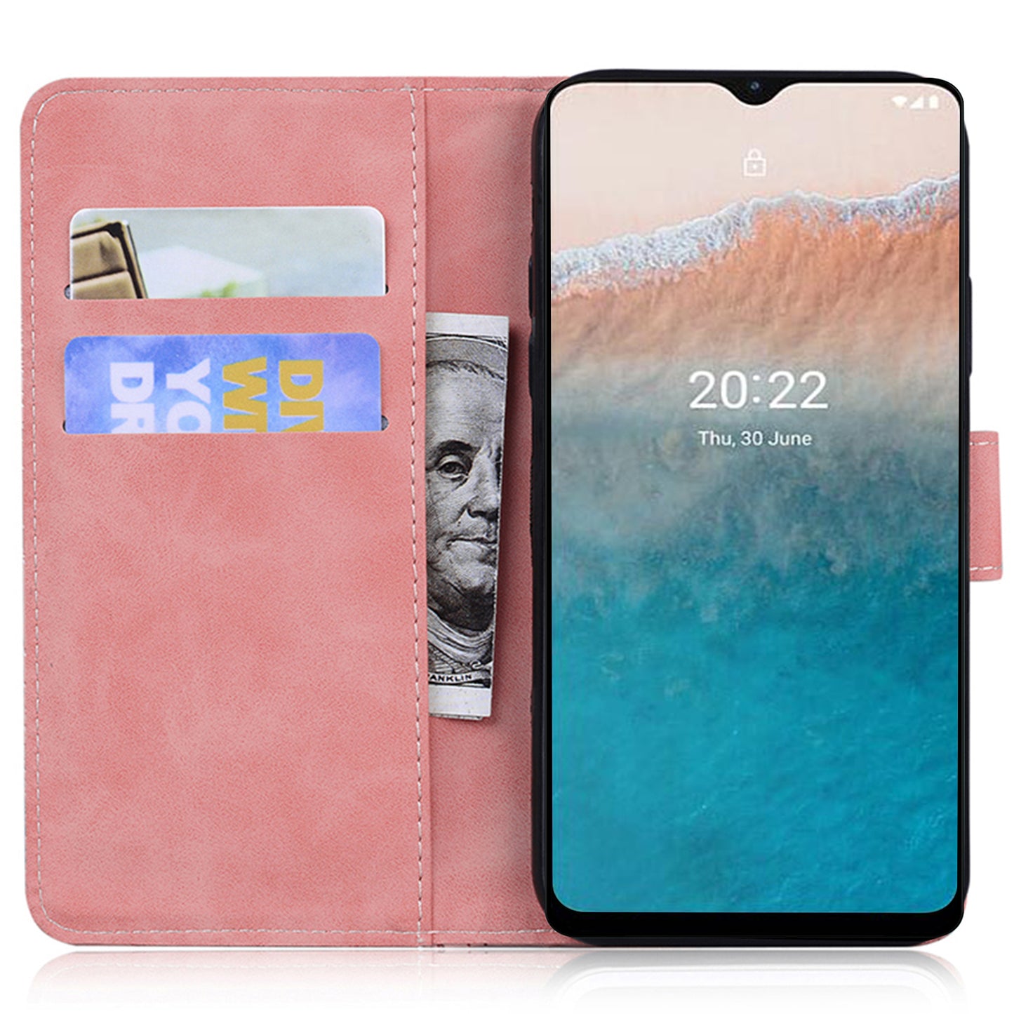 For Nokia C12 4G / C12 Pro / C12 Plus Tiger Imprinted PU Leather Case Anti-fall Phone Wallet Stand Shell