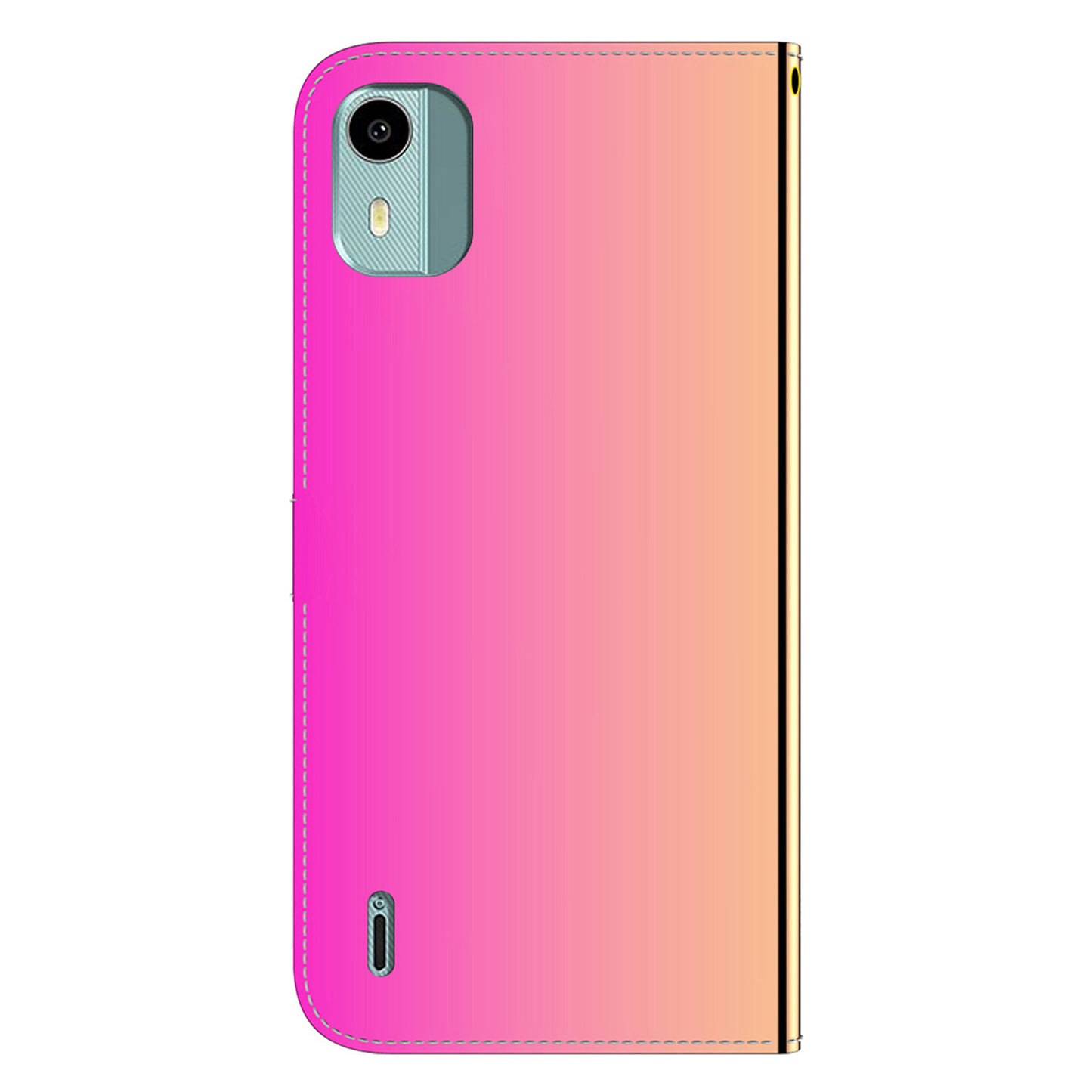 For Nokia C12 4G / C12 Pro / C12 Plus Mirror-Like Surface Leather Case Cell Phone Wallet Stand Cover