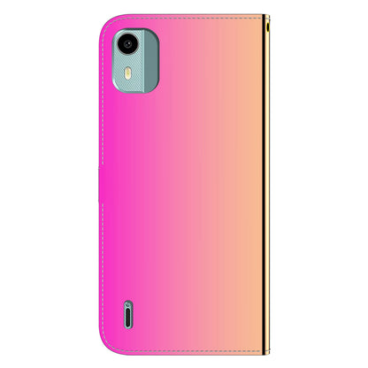For Nokia C12 4G / C12 Pro / C12 Plus Mirror-Like Surface Leather Case Cell Phone Wallet Stand Cover