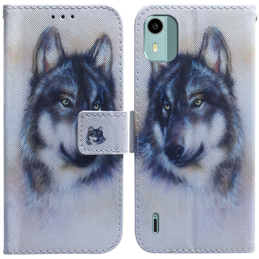 For Nokia C12 4G / C12 Pro / C12 Plus PU Leather Wallet Case Pattern Printing Stand Phone Cover