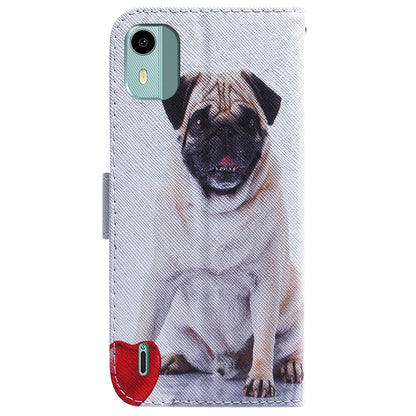 For Nokia C12 4G / C12 Pro / C12 Plus PU Leather Wallet Case Pattern Printing Stand Phone Cover