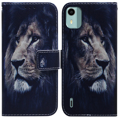 For Nokia C12 4G / C12 Pro / C12 Plus PU Leather Wallet Case Pattern Printing Stand Phone Cover