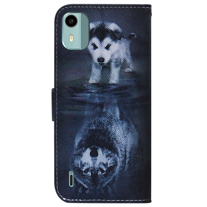 For Nokia C12 4G / C12 Pro / C12 Plus PU Leather Wallet Case Pattern Printing Stand Phone Cover