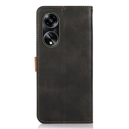KHAZNEH For Oppo A1 5G Shockproof PU Leather Phone Cover Cowhide Texture Wallet Stand Case
