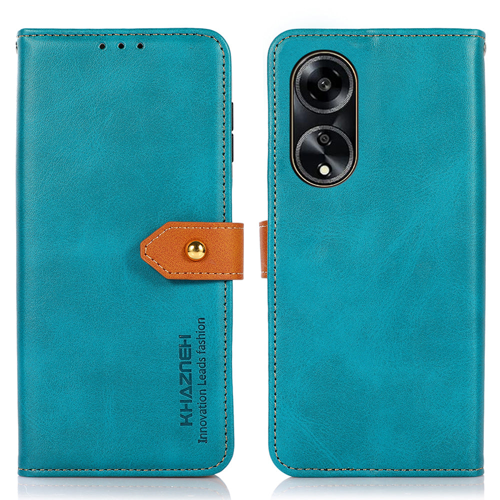 KHAZNEH For Oppo A1 5G Shockproof PU Leather Phone Cover Cowhide Texture Wallet Stand Case