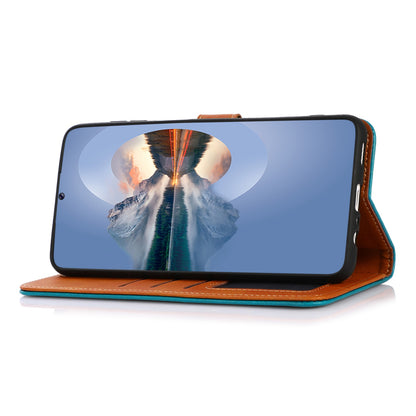 KHAZNEH For Oppo A1 5G Shockproof PU Leather Phone Cover Cowhide Texture Wallet Stand Case