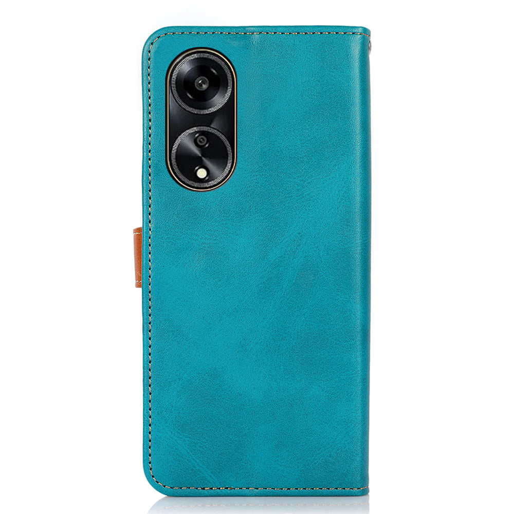 KHAZNEH For Oppo A1 5G Shockproof PU Leather Phone Cover Cowhide Texture Wallet Stand Case