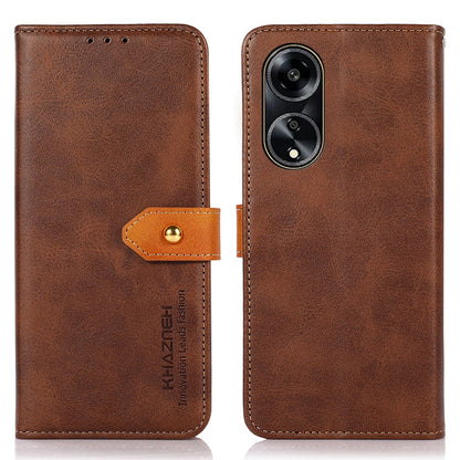 KHAZNEH For Oppo A1 5G Shockproof PU Leather Phone Cover Cowhide Texture Wallet Stand Case