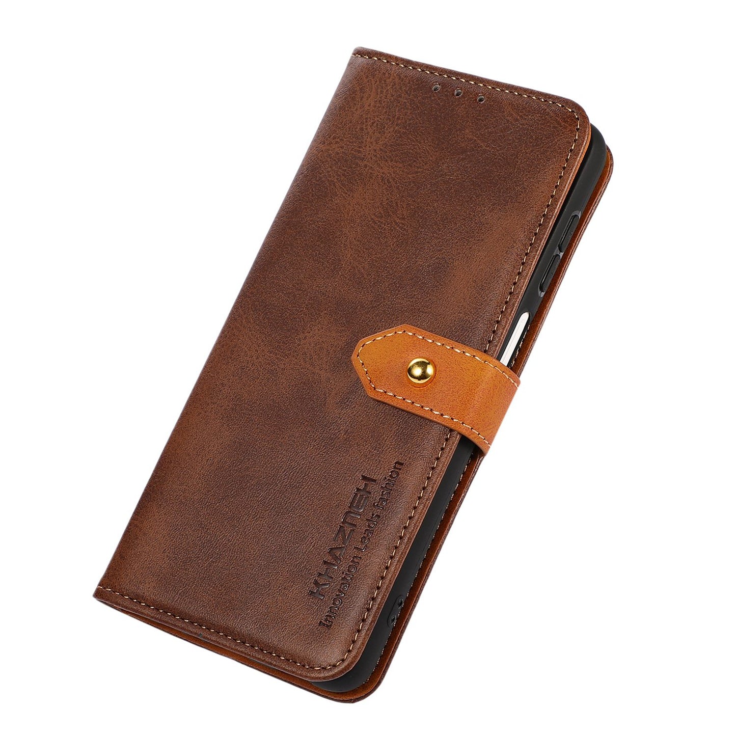 KHAZNEH For Oppo A1 5G Shockproof PU Leather Phone Cover Cowhide Texture Wallet Stand Case