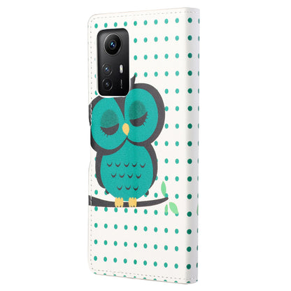 For Xiaomi Redmi Note 12S 4G Leather Phone Cover Pattern Printing Phone Case with Stand Wallet