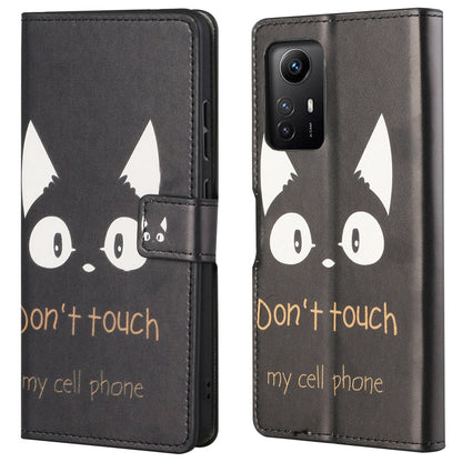 For Xiaomi Redmi Note 12S 4G Leather Phone Cover Pattern Printing Phone Case with Stand Wallet