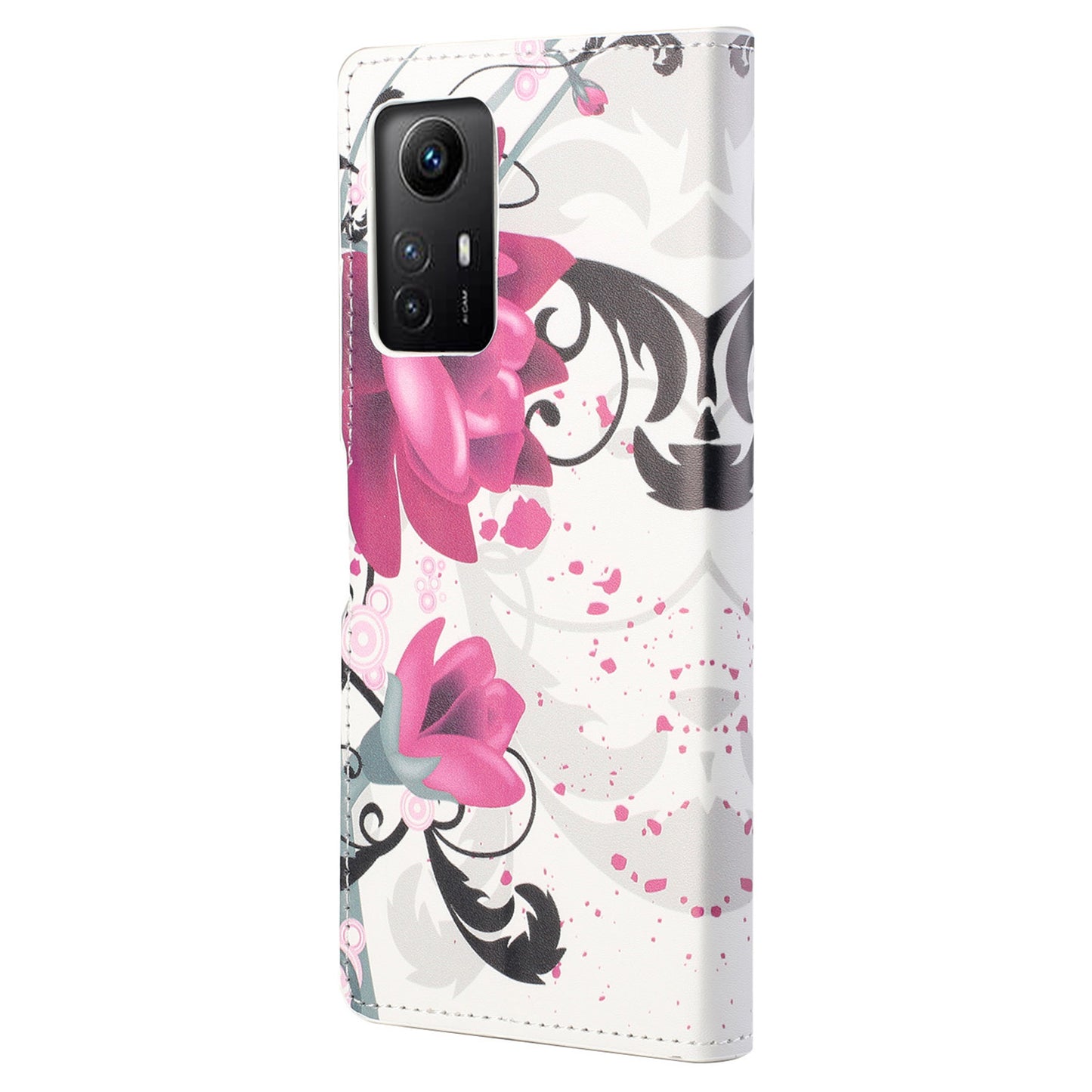 For Xiaomi Redmi Note 12S 4G Leather Phone Cover Pattern Printing Phone Case with Stand Wallet