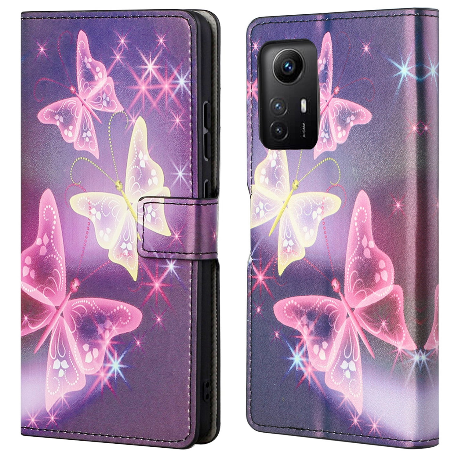 For Xiaomi Redmi Note 12S 4G Leather Phone Cover Pattern Printing Phone Case with Stand Wallet