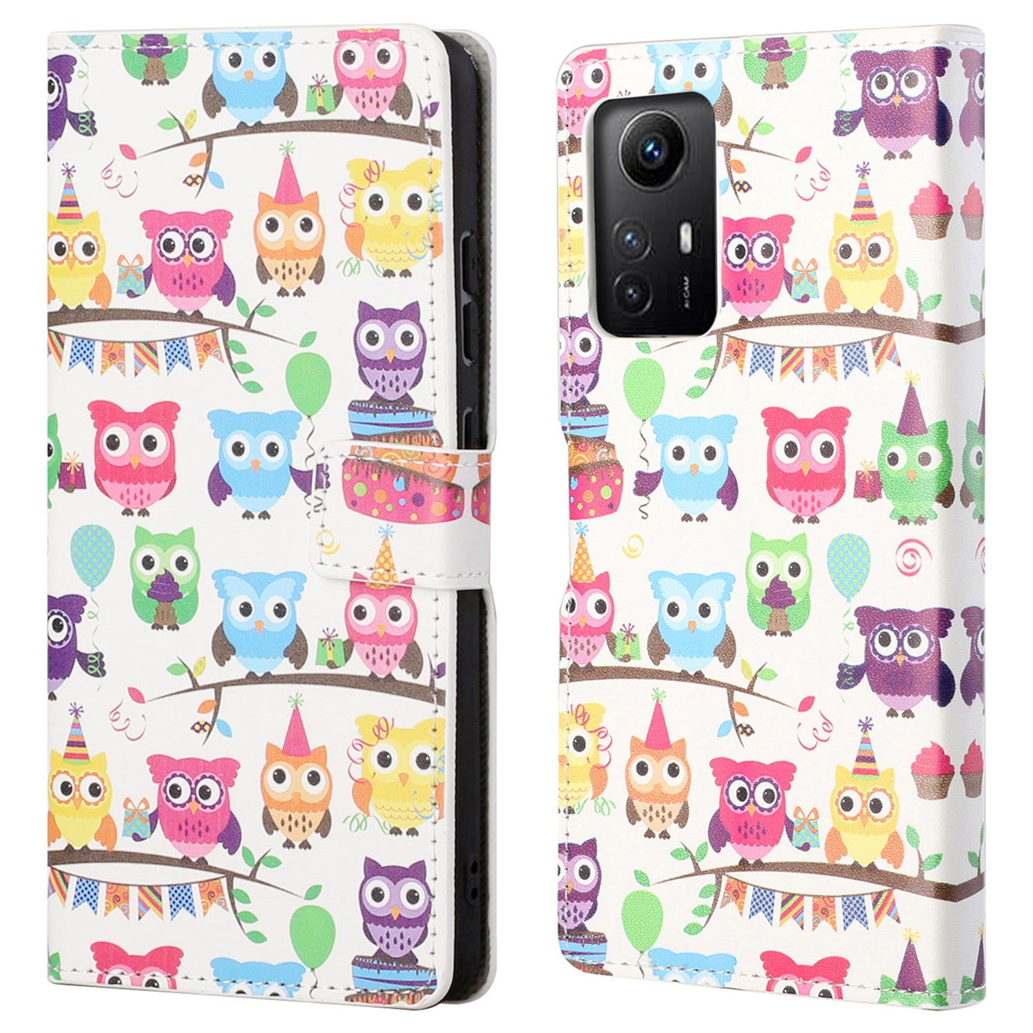 For Xiaomi Redmi Note 12S 4G Leather Phone Cover Pattern Printing Phone Case with Stand Wallet