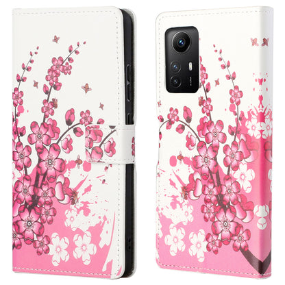 For Xiaomi Redmi Note 12S 4G Leather Phone Cover Pattern Printing Phone Case with Stand Wallet