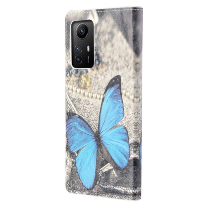 For Xiaomi Redmi Note 12S 4G Leather Phone Cover Pattern Printing Phone Case with Stand Wallet
