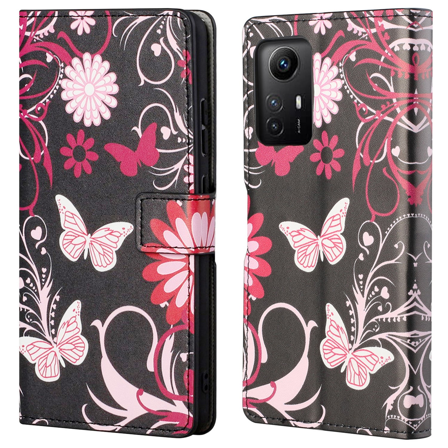 For Xiaomi Redmi Note 12S 4G Leather Phone Cover Pattern Printing Phone Case with Stand Wallet